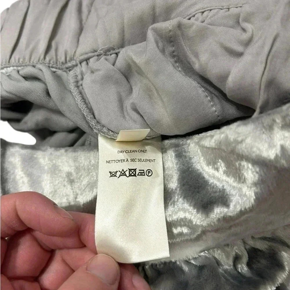 Anthropologie Maeve NWT Silver Anastacia Velvet Wide-Leg Pull On Pants Size S - Picture 6 of 12